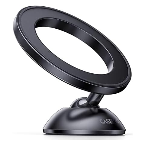 CASEKOO Car Phone Holder, Innovative Magkoo Magnetic Car Mount Smaller Simpler and More Convenient, Compatible with Magsafe 360° Rotatable Fits All Phones & Cases Cover