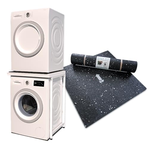 Norvic® Handy Stand – Freestanding Worktop & Washing Machine Stand +1 Anti-Vibration Mat (600×600×8mm) | Multi-Purpose Appliance Stacking Kit for Utility Room, Garage, or Kitchen – 500KG Steel Frame