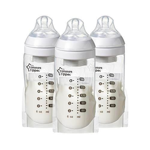 Tommee Tippee Pump and Go Pouch Holder with Slow Flow Nipples, 3 Count