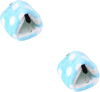 FRCOLOR 2 Peças Gaiola De Hamster Acessórios Pequenos Animais Hamster Chinchila Cama Casa Refúgio Cama Hamster Esconderijo Rede Quente Ponto Planador De Açúcar Gaiola Planador De Açúcar