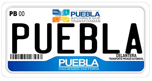 Puebla Mexico Placas License Plate