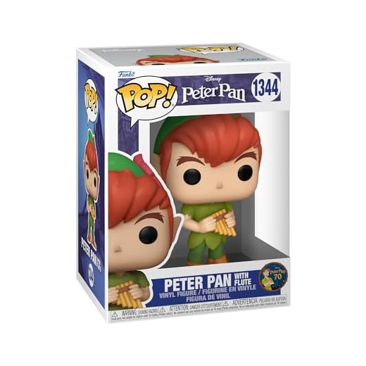Funko Pop! Disney: Peter Pan 70th - Peter with Flute - Figura de Vinilo Coleccionable - Idea de Regalo- Mercancia Oficial - Juguetes para Niños y Adultos -...