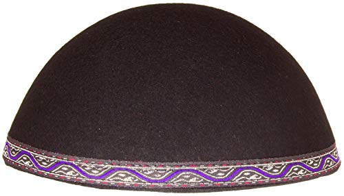 Yemenite kippah, Black Yemen Kippot, Jewish Hats Yarmulkes, Kipphas, CUPPLES