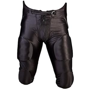 Cramer Football Game Pants, 7 Pads with Hip, Tailbone, Thigh, and Knee Pads, Youth Football Gear, High-Rise Hip Padding for Iliac Crest Protection, Designed for High-Impact, Black, Youth Medium