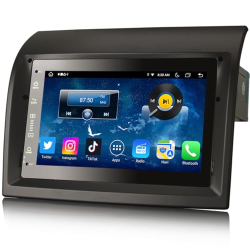 Erisin 8 Kern Android 14 Autoradio Navigationsgerte für FIAT Ducato Citroen Jumper Peugeot Boxer Carplay Android Auto Bluetooth GPS Navigation WiFi 4G DAB+SWC Canbus FM Radio OBD2 4+64GB