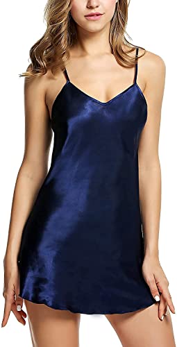 Image of Honeymoon Night Dresses for Women - Lightweight Satin Sleepwear Nighties, Hot Bridal Nightwear Dress and Suit for Women, Ladies Lightweight Wear Comfortable, Stylish Nighty for Girls