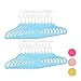 Relaxdays Kinderkleiderbügel, HBT 18 x 28 x 0,5 cm, türkis Kleiderbügel Kinder 20er Set, rutschfest, Kinderbügel Samtbezug, weiche Babybügel, 360° drehbare Haken, Samt, Pack, 20