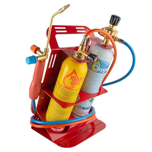 Oxyturbo Turbo Set 90 – Station de Brasage Autogène Portable, Kit de Brasage Professionnel pour Climatisation et Réfrigération, Accessoires Inclus