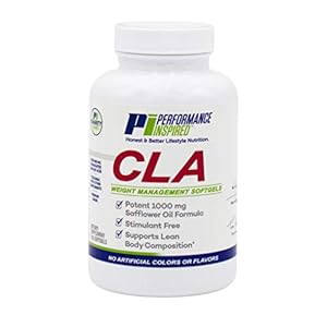 Performance Inspired Nutrition CLA High Potency Weight Loss Softgels – Increase Lean Muscle Mass – Stimulant Free – 120…