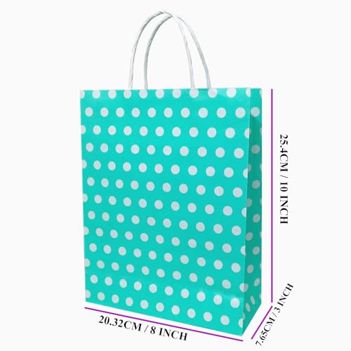 Aakriti Paper Gift Bags with Handles Polka Dot Paper Party Favor Bags for Kid...