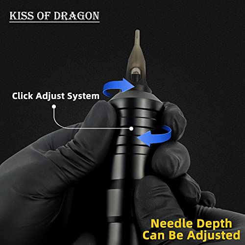Kiss Of Dragon KOD-7099-LRDCB1KIT Tattoo Gun Kit - Kiss Of Dragon Tattoo Kit Complete Wireless Tattoo Machine 2400Mah Power Supply 20Pcs Cartridge Needles Tattoo Ink Practice Skin Bandage thumb #3
