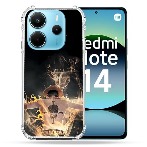 Coque Renforcée Xiaomi Redmi Note 14 4G One Piece Ace Noir Évite les Rayures - 3