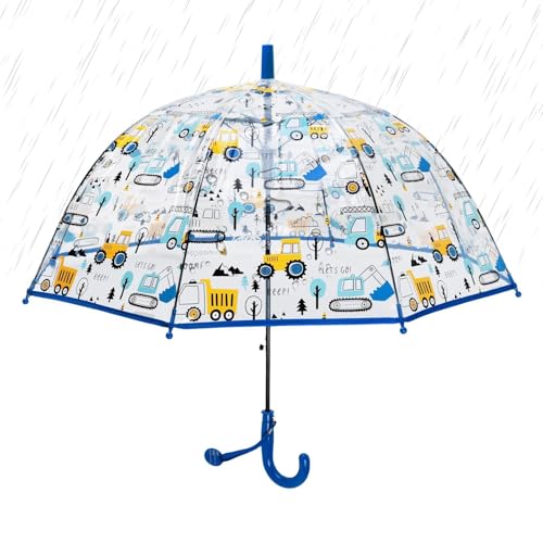 Paraguas de cúpula transparente resistente al viento para niños portátil 5