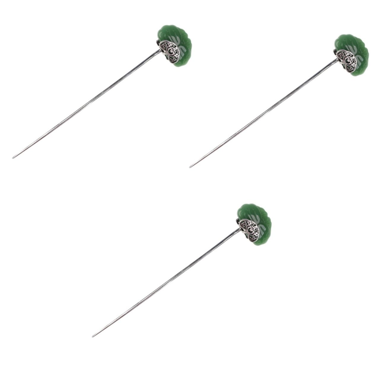 Housoutil 3stücke Chignon Pin Haarnadel Mit Achat-dekoration Für Frauen Elegante Haarschmuck Für Lange Haare Geeignet Für Hochzeiten Und Festliche Anlässe Robust Und Stilvoll