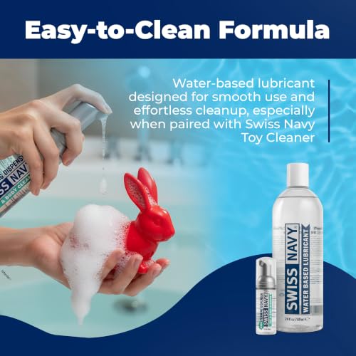 Image of Swiss Navy Premium Water-Based Lubricant - 24 oz | Lubricating Gel for Men, Women & Couples - Toy Safe - Non-Staining Formula - Compatible with Latex & Condoms