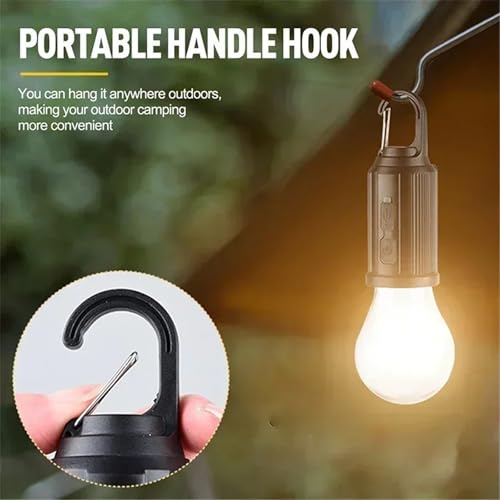 Luz Vintage recargable con ganchos para solucionar apagones en casa 5