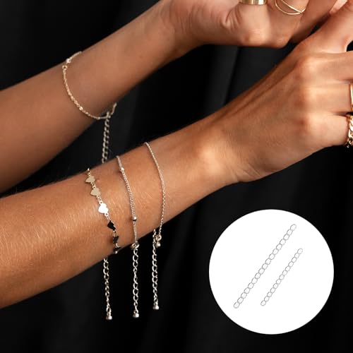 Extensor de cadena de pulsera extraíble para solucionar problemas de talla en joyería 7