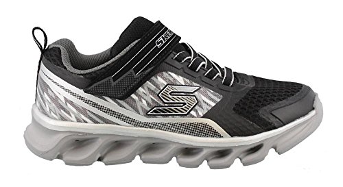 Skechers Kids Boys' Hypno-Flash-Tremblers Light Up Loafer,Black/Silver,3 M US Little Kid