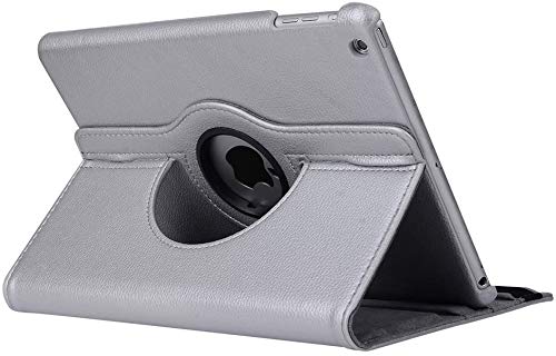Leather Rotate 360° Stand Case For Apple iPad mini 1,2,3 Generation (SILVER) - Image 2