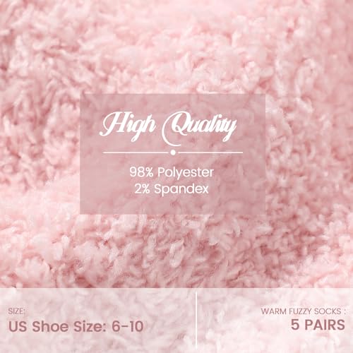 Image of Tavaleu Womens Fuzzy Socks, Soft Cozy Fluffy Slipper Socks Winter Warm Plush Sleeping Socks