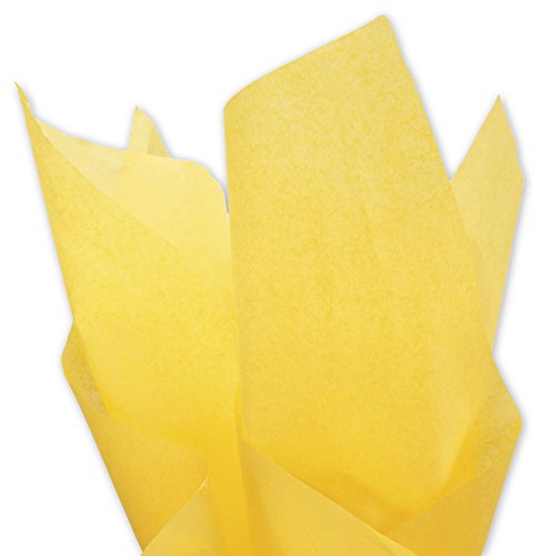Flexicore Packaging | Yellow Gift Wrap Tissue Paper | Size: 15 Inch X 20 Inch | Count: 100 Sheets | Color: Yellow