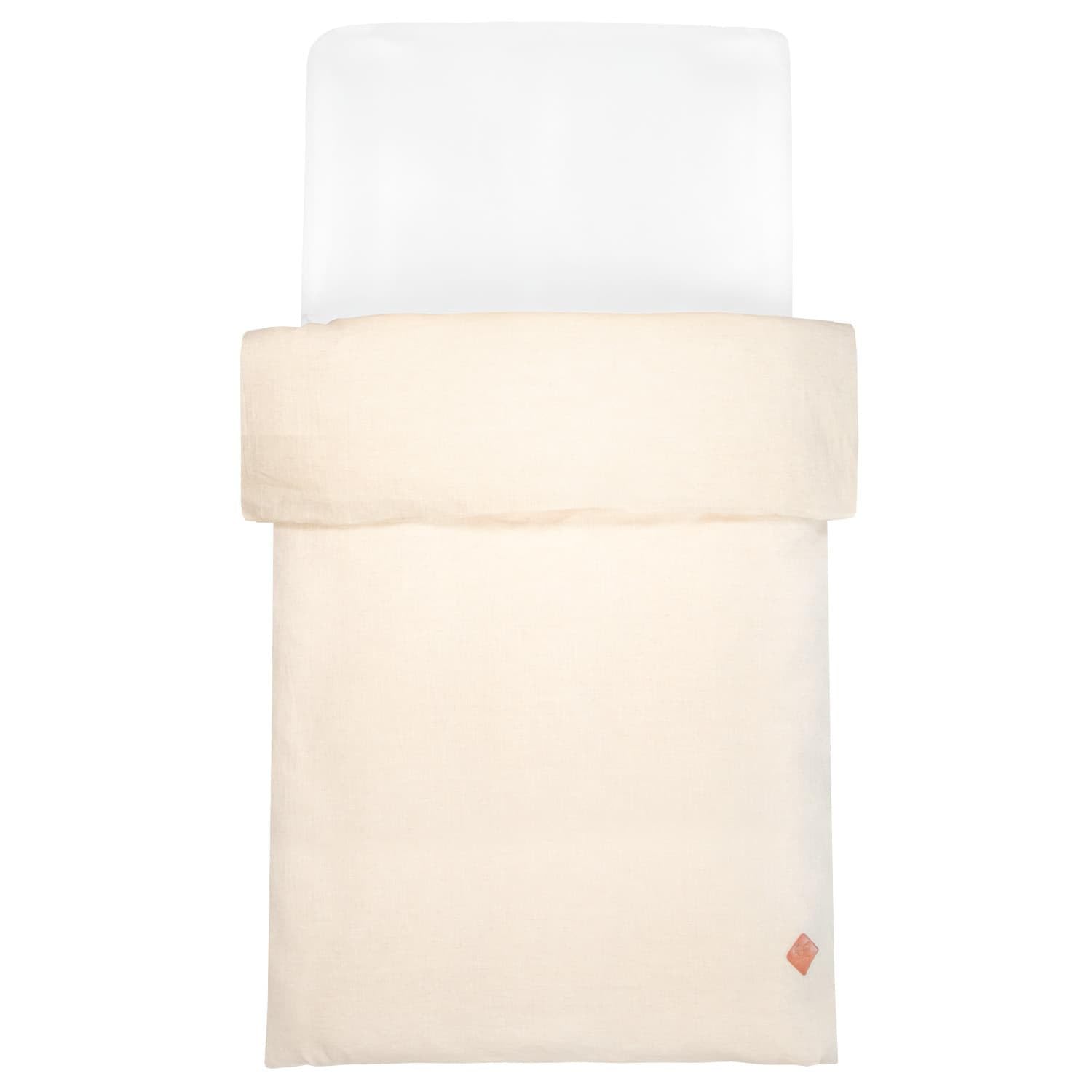 Housse de couette lin lavé 80x120 anti transpiration bébé Sevira Kids réversible
