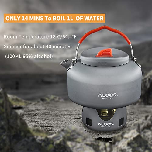 Alocs Mini Alcohol Stove, Ultralight Brass Spirit Burner With Aluminium Stand, Portable Alcohol Burner Stove For Backpacking Camping Hiking Picnic, Included Storage Bag #TOP6