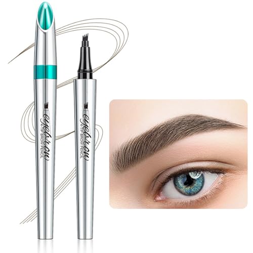 Eyebrow Pencil - Waterproof Tattoo Brow Pen With Fork Tip Long-Lasting Brow Tint For Makeup Rapid Natural Brow Beginners