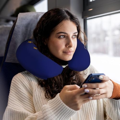 Almohada U shaped de espuma viscoelástica para viaje miniatura 5