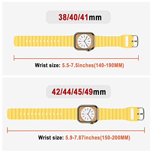 Bracelet Ocean Apple Watch 40mm en silicone souple haute résistance - 4