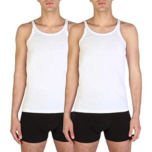 2-Pack Tank Pure Cotton Pigiama S uomo bianco