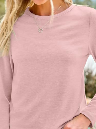 Image of AUTOMET Women's Long Sleeve Crewneck Shirts Casual Basic Tops