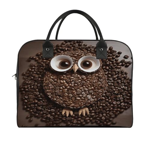 Bolso Tote Búho de Nylon con Correa Ajustable y Cierre miniatura 3