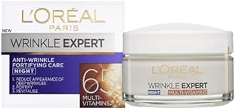 L'Oreal Paris Wrinkle Expert Anti Wrinkle 65+ Night Cream, Moisturiser Specifically Formulated to Nourish & Restore Mature Skin Overnight, Reducing appearance of wrinkles & Enhancing Firmness, 50ml