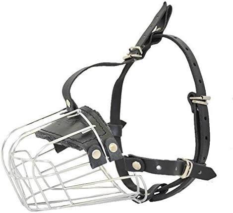 Dog Metal Wire Basket Dog Muzzle for Boxer and Similar Breeds L 2-in x C 13-in (Size B2)