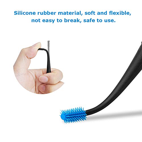 yeacher Tira de ouvido dupla face silicone macio espiral rotativa removedor de cera de ouvido limpez