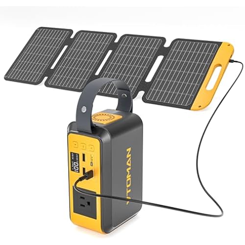 VTOMAN Jump 100 Portable Power Station with 40W Foldable Solar Panel