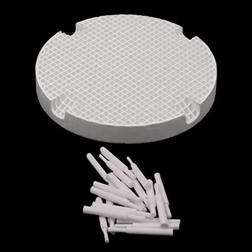 2pcs Dental Lab Honeycomb Firing Trays with 20pcs Zirconia Ceramic Pins | Circle Plate Hold Rack Sintering Dental Lab Material