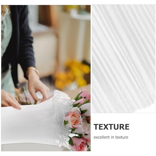 EXCEART rollo decorativo de gasa para manualidades, tul arrugado para arreglos florales, decoraciones para fiestas y lazos para el cabello, suministros creativos para manualidades miniatura 7