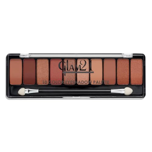 Image of Glam21 Mystique 10 Color Eyeshadow Palette |Long-Lasting | Smudge Free | Long Wearing And Easily Blendable Eye Makeup Palette Matte, Shimmery And Metallic Finish