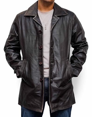 Leather Coat Men - Real Lambskin Leather Jacket Mens