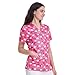 YEZEX Scrub Tops for Women, V Neck Printed Scrub Tops, Medical Nursing Stretchy Shirts w/ 3 Pockets (Pink Rainbow)