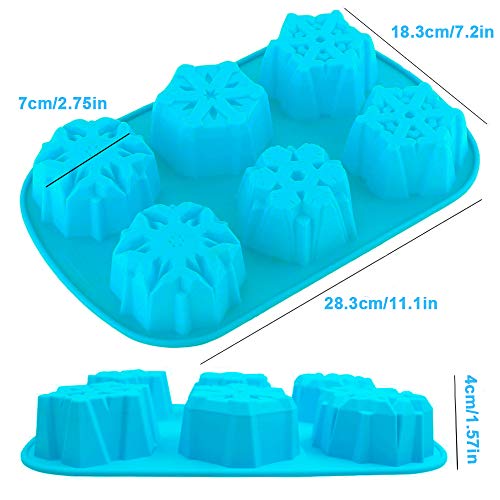 Food Grade Silicone Mold, Ihuixinhe Non-Stick Ice Cube Mold, Jelly, Biscuits, Chocolate, Cupcake Baking Mould, Silicone Flower Soap Mold #TOP1