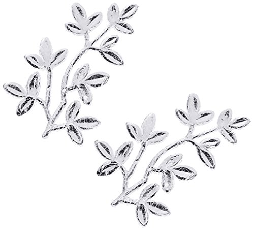 6 x Knorr prandell Wachs-Zweig 35x22mm silber VE=2 Stück