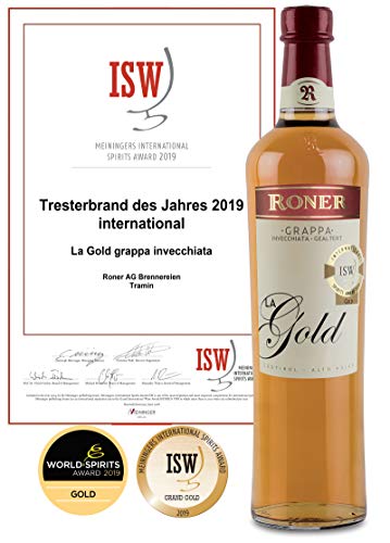 Grappa Riserva Invecchiata 18 Mesi La Gold Roner, 0,7 ℓ