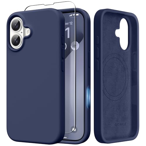 Coque magnetique iPhone 17 silicone bleu anti-choc pour le quotidien