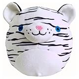 Love By Emi Travel Squishy Pillow - Ultra Soft Memory Foam with Adorable White Tiger Theme, Perfect for Toddlers. Fits in Small Bag for Trips Away. Provides Comfort and Calming