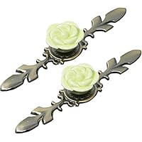 Kurtzy Pomello in ceramica mobile bianco e oro con vite a forma di