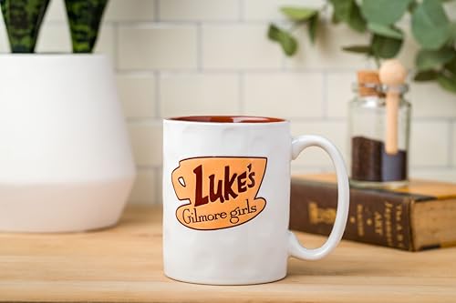 Silver Buffalo Gilmore Girls Wax Resist Ceramic Pottery Mug Featuring Luke's Logo, 17 Ounces - image 2