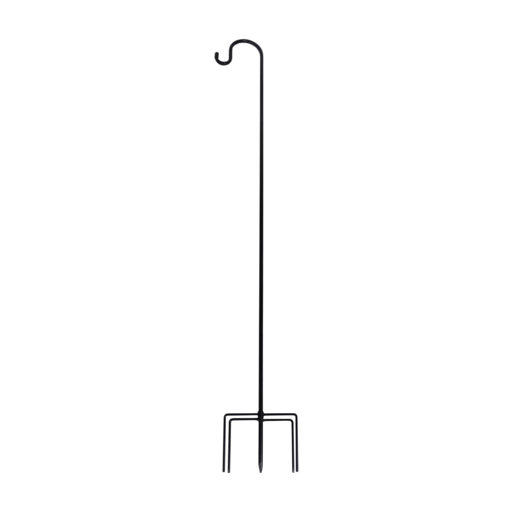 MOLERRI 48inch Outdoor Shepherd's Hook, Heavy Duty Bird Feeder Post for Hanging Lanterns, Bird Feeders with 5-Foot Base